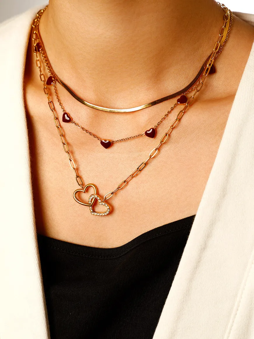 Red heart Kette