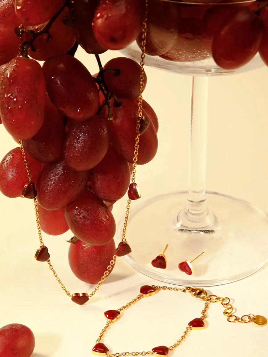 Red heart Kette
