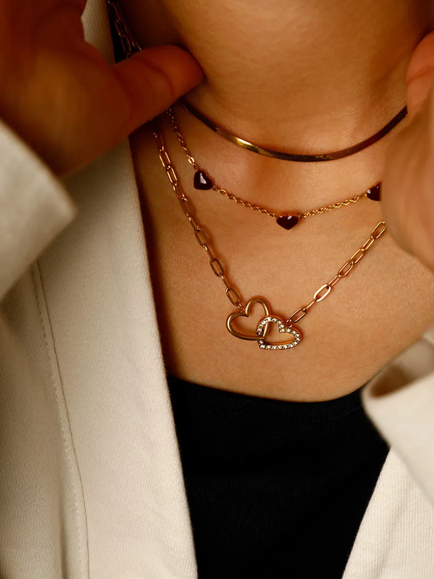 Red heart Kette