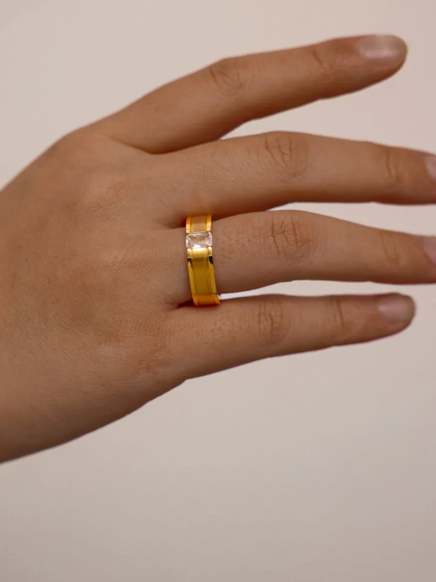 Refined Sparkle Ring