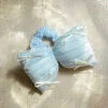 Ribbon Bow Navy-striped Scrunchie