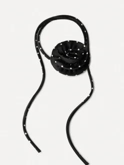 Rose Embrace Black Choker