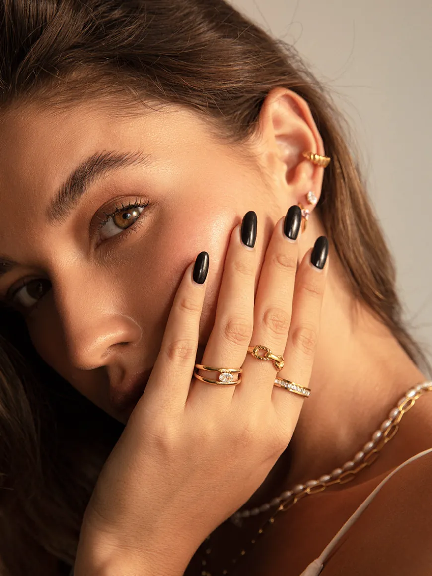 Sea and Sky Double Circular Ring