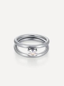 Sea and Sky Double Circular Ring