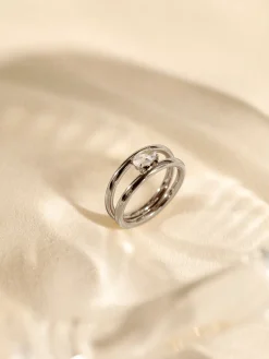 Sea and Sky Double Circular Ring
