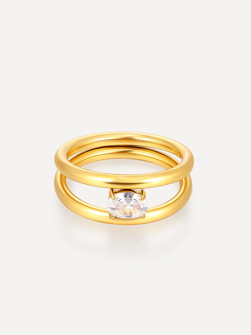 Sea and Sky Double Circular Ring