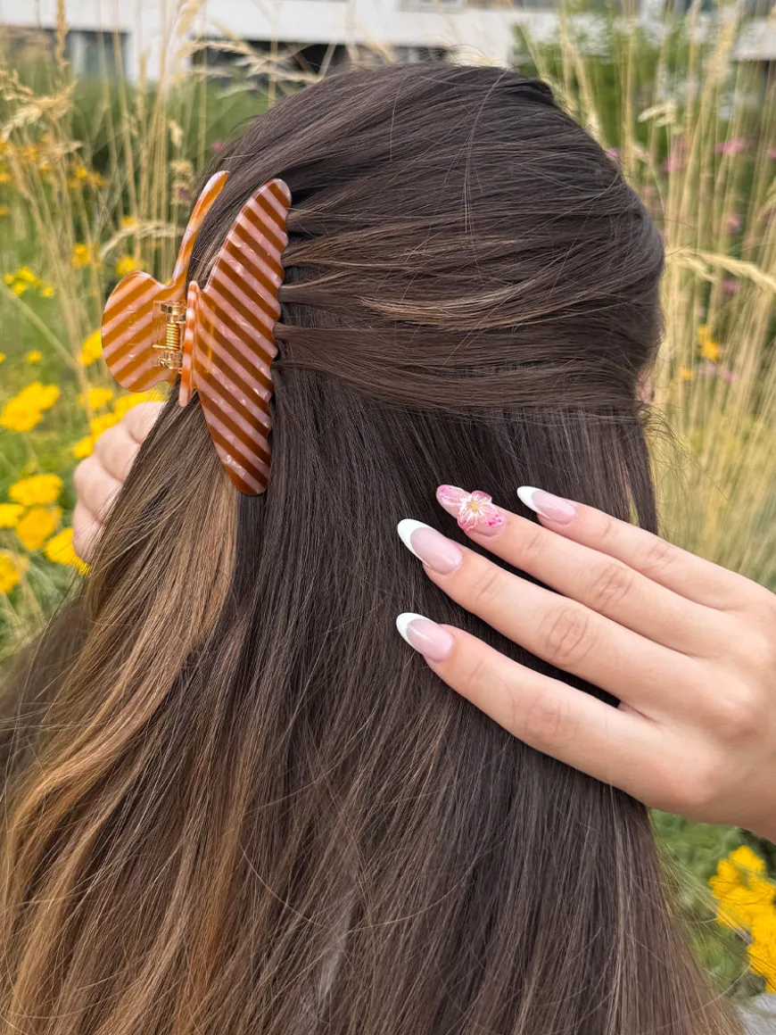 Serenade Haarklammer Orange-striped