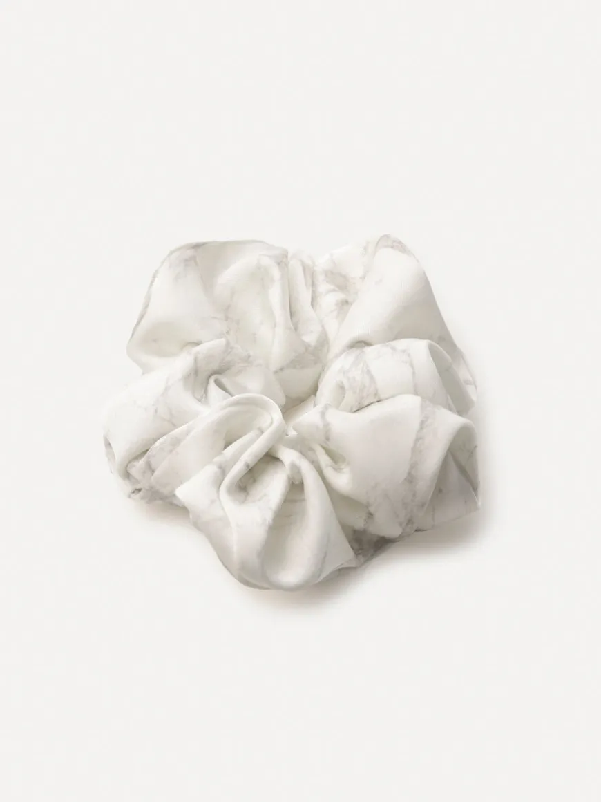 Serene Flow White Scrunchie
