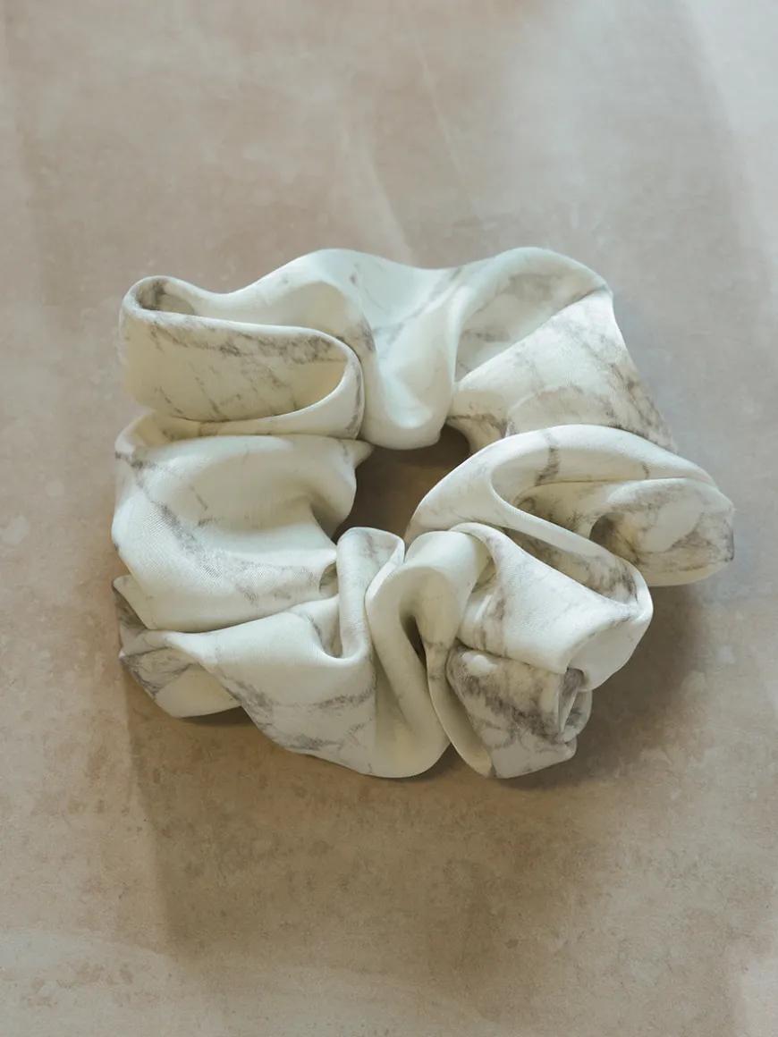 Serene Flow White Scrunchie