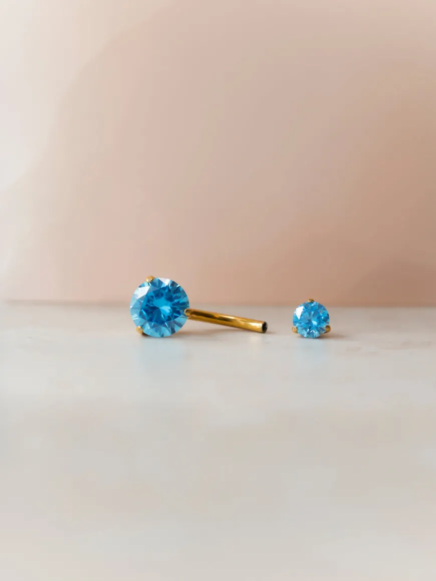 Serene Glow Azure Titan Bauchnabelpiercing