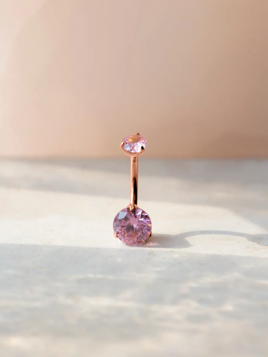 Serene Glow Pink Titan Bauchnabelpiercing