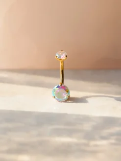 Serene Glow Rainbow Titan Bauchnabelpiercing