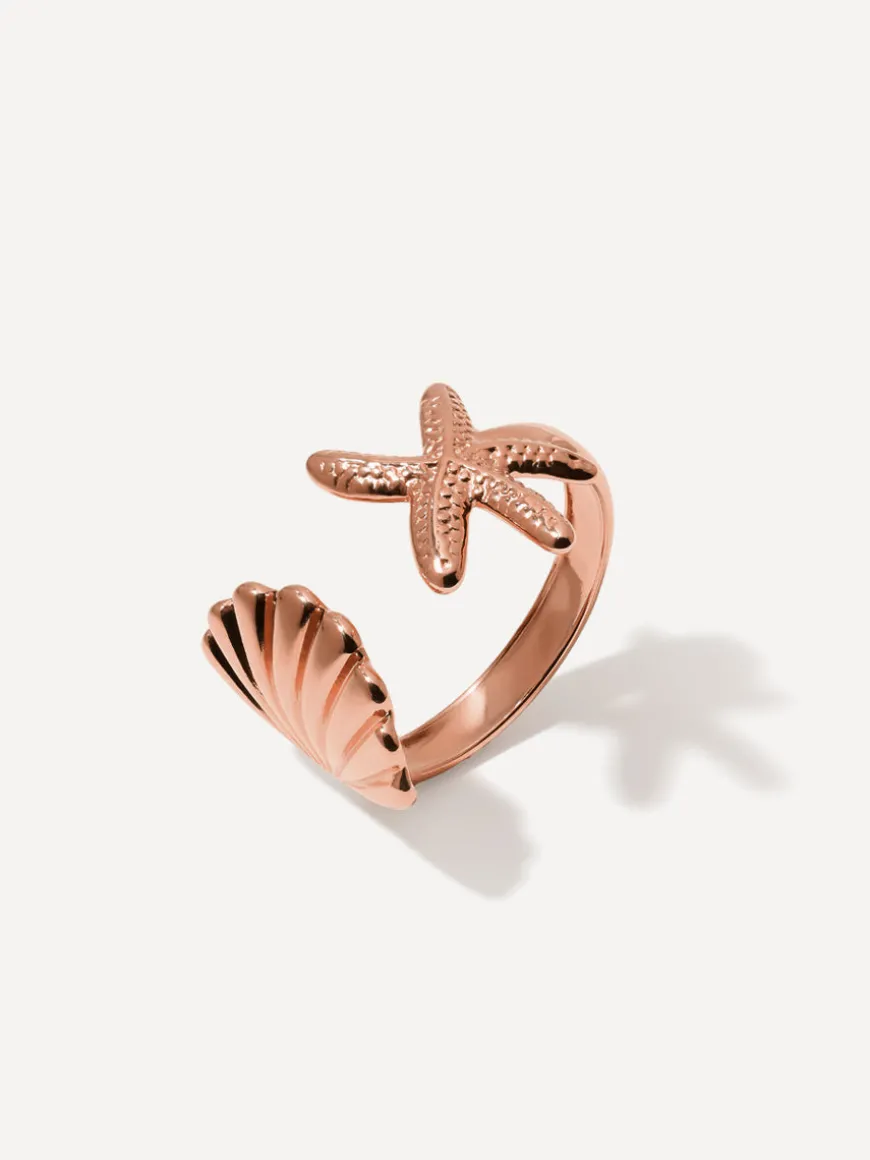 Shell Starfish Ring
