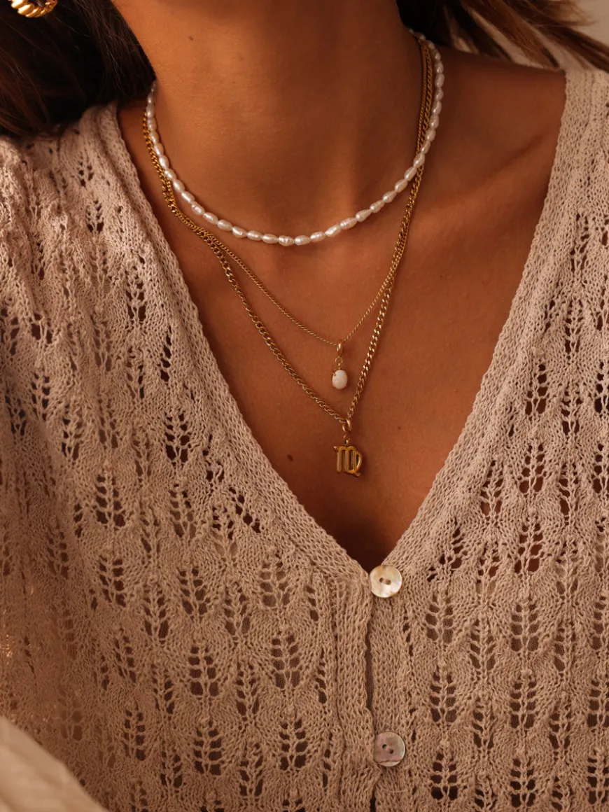 Shining Birth Opal Ketten-Charm
