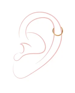 Simple Hoop Titan Piercing
