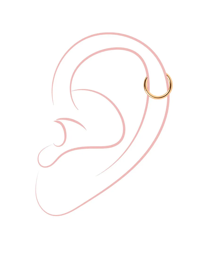 Simple Hoop Titan Piercing
