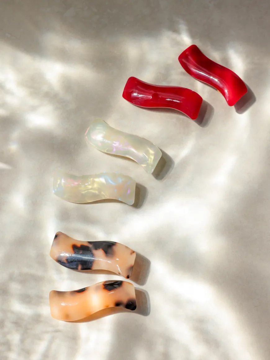 Simple Wave Multicolor Set Hairpin