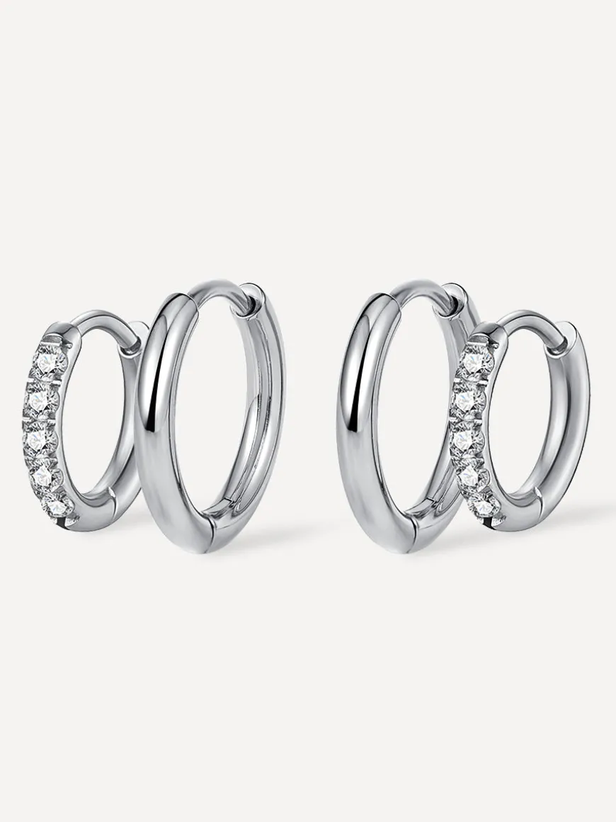 Slim & Shine Hoops Ohrringe Set