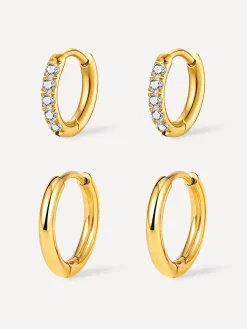 Slim & Shine Hoops Ohrringe Set
