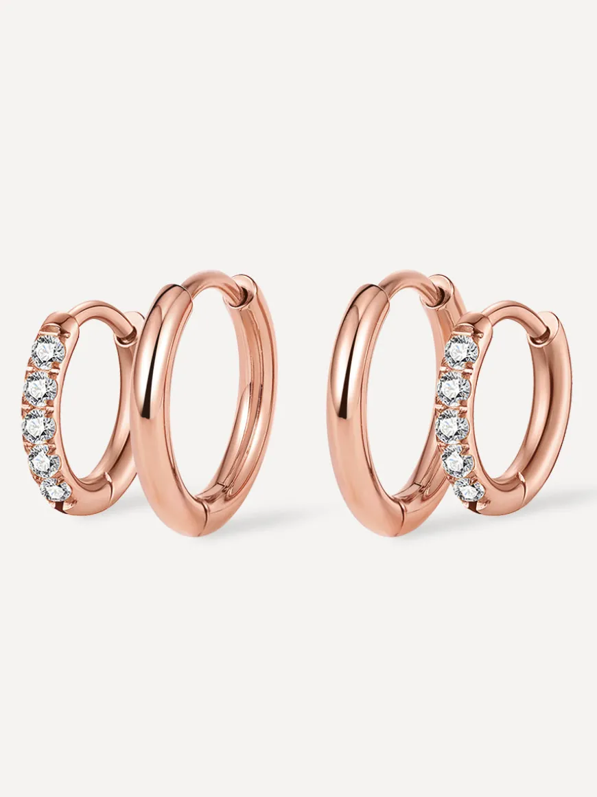Slim & Shine Hoops Ohrringe Set