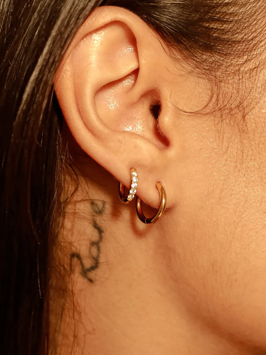 Slim & Shine Hoops Ohrringe Set