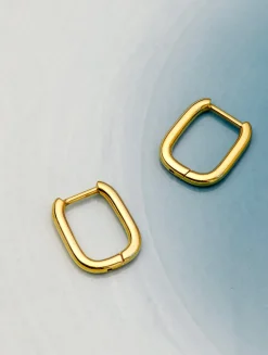 Small Square Hoop Ohrringe