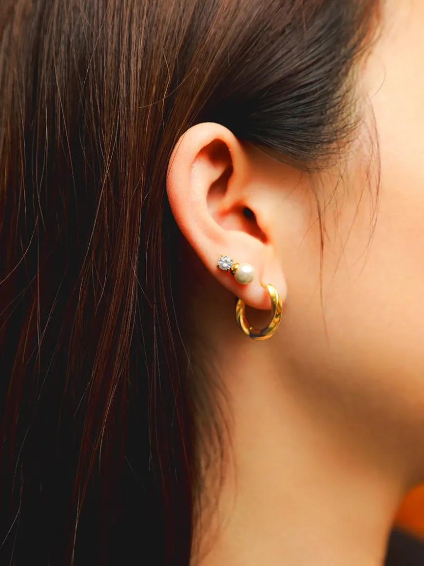 Small Twist Hoop Ohrringe