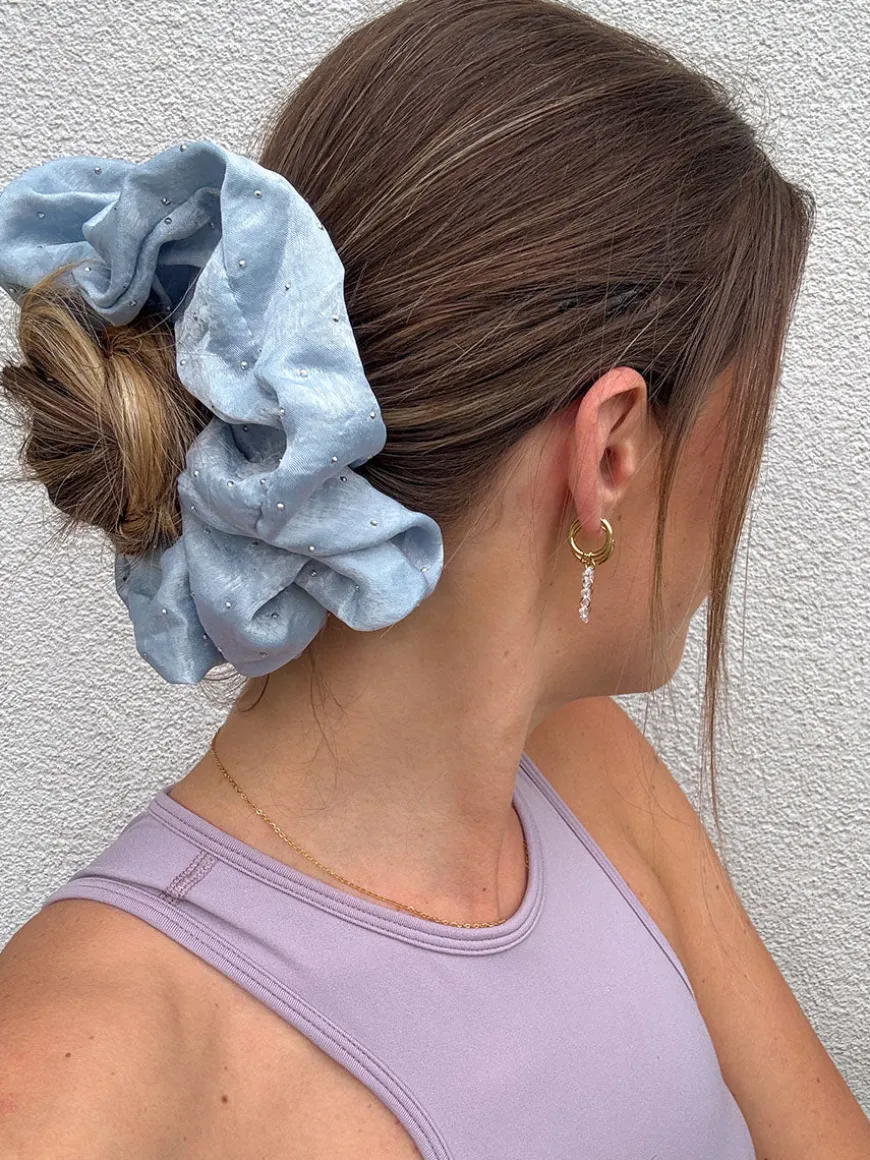 Sparkling Joy Blue Scrunchie