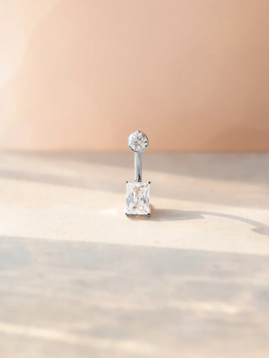 Square Starlight Titan Bauchnabelpiercing