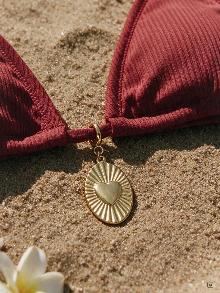 Sunburst Heart Ketten-Charm
