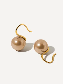 Sway Pearl Coffee Ohrringe