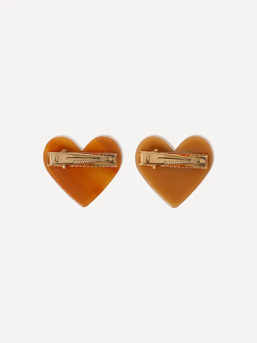Sweet Heart Brown Set Hairpin
