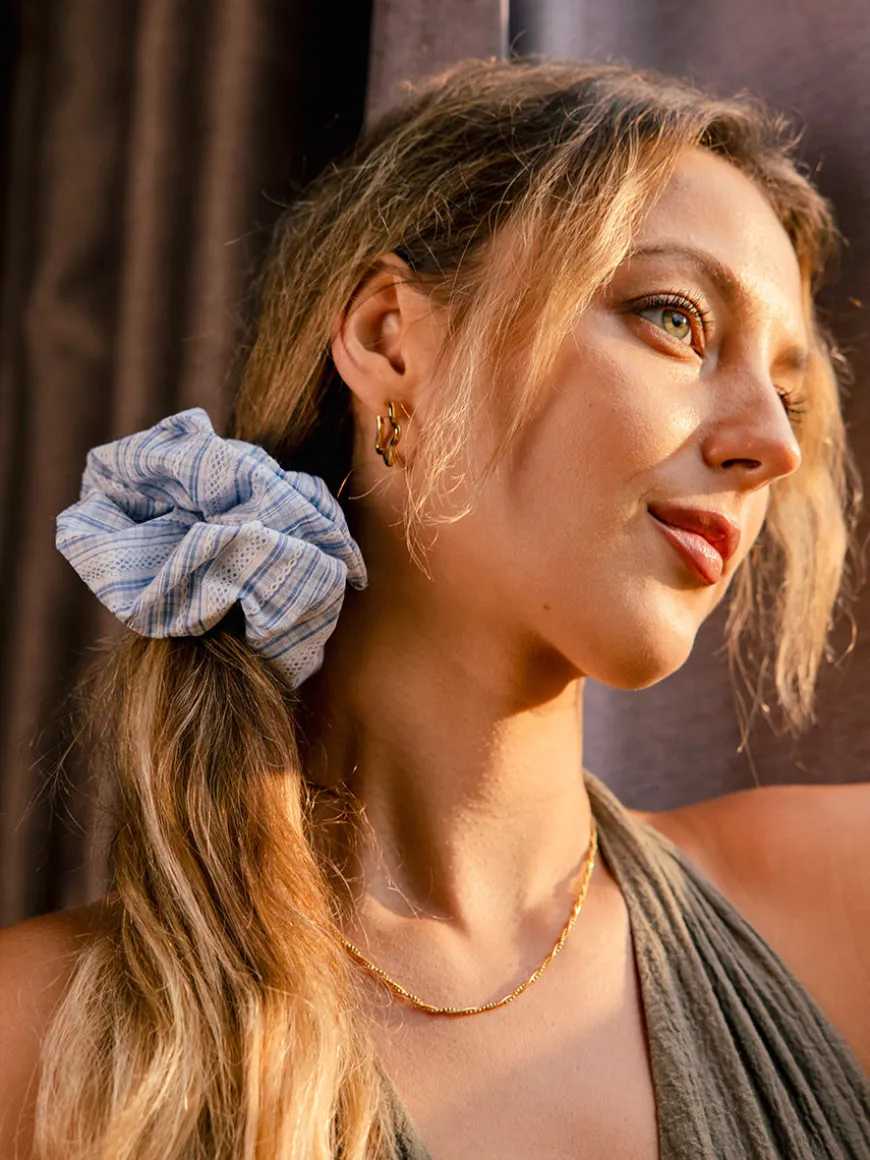 Sweet Lace Blue Scrunchie