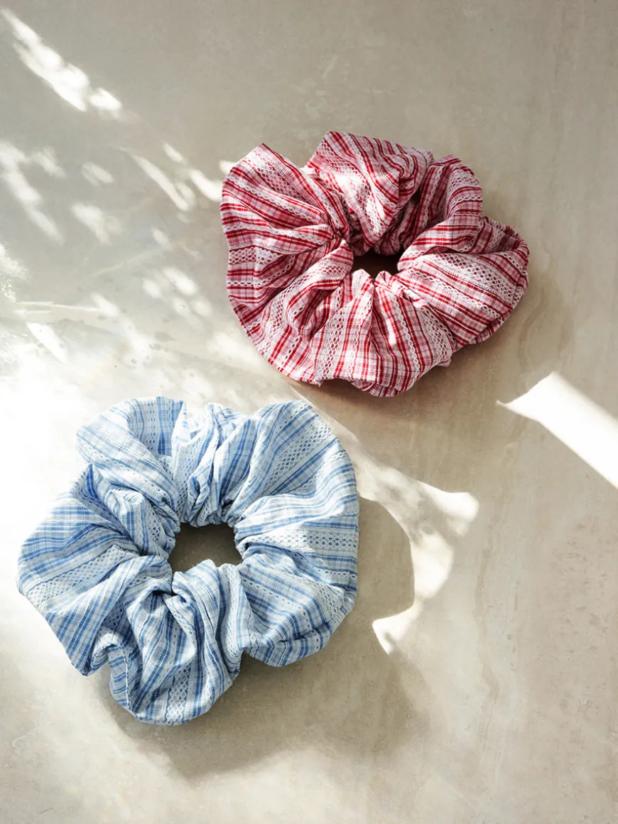 Sweet Lace Blue Scrunchie