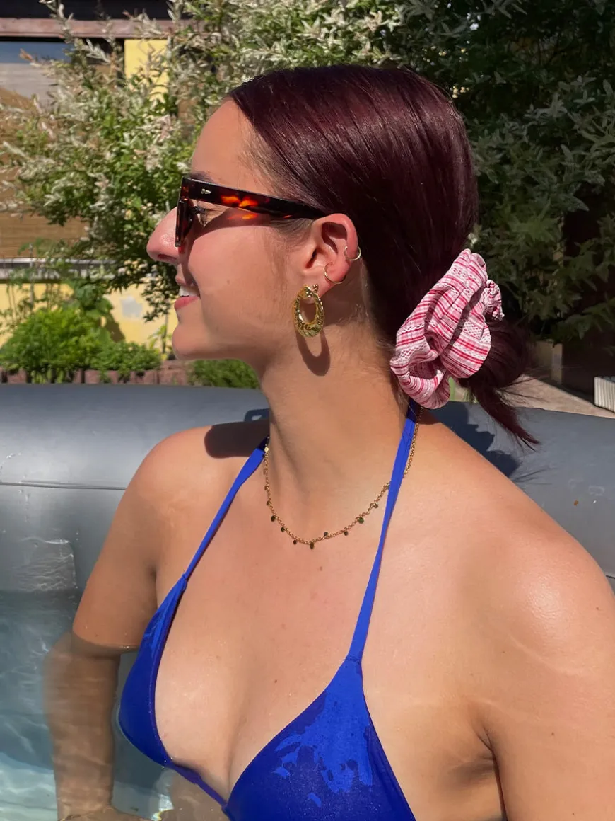 Sweet Lace Red Scrunchie