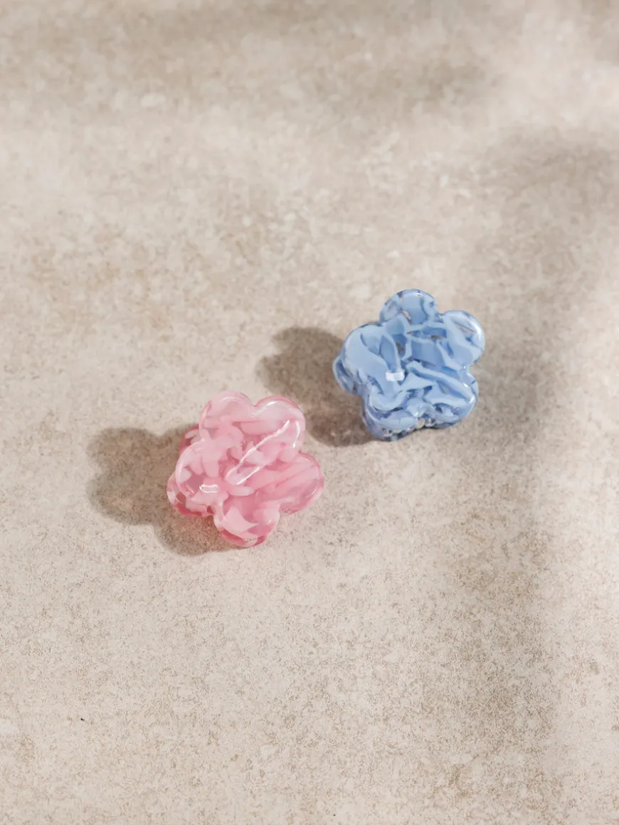 Sweet Petal Set Mini-Haarklammer Dreamy Blue Pink