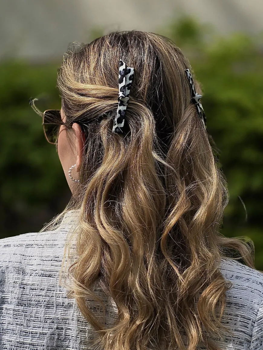 Trendy Charm Yellow Leopard Set Hairpin