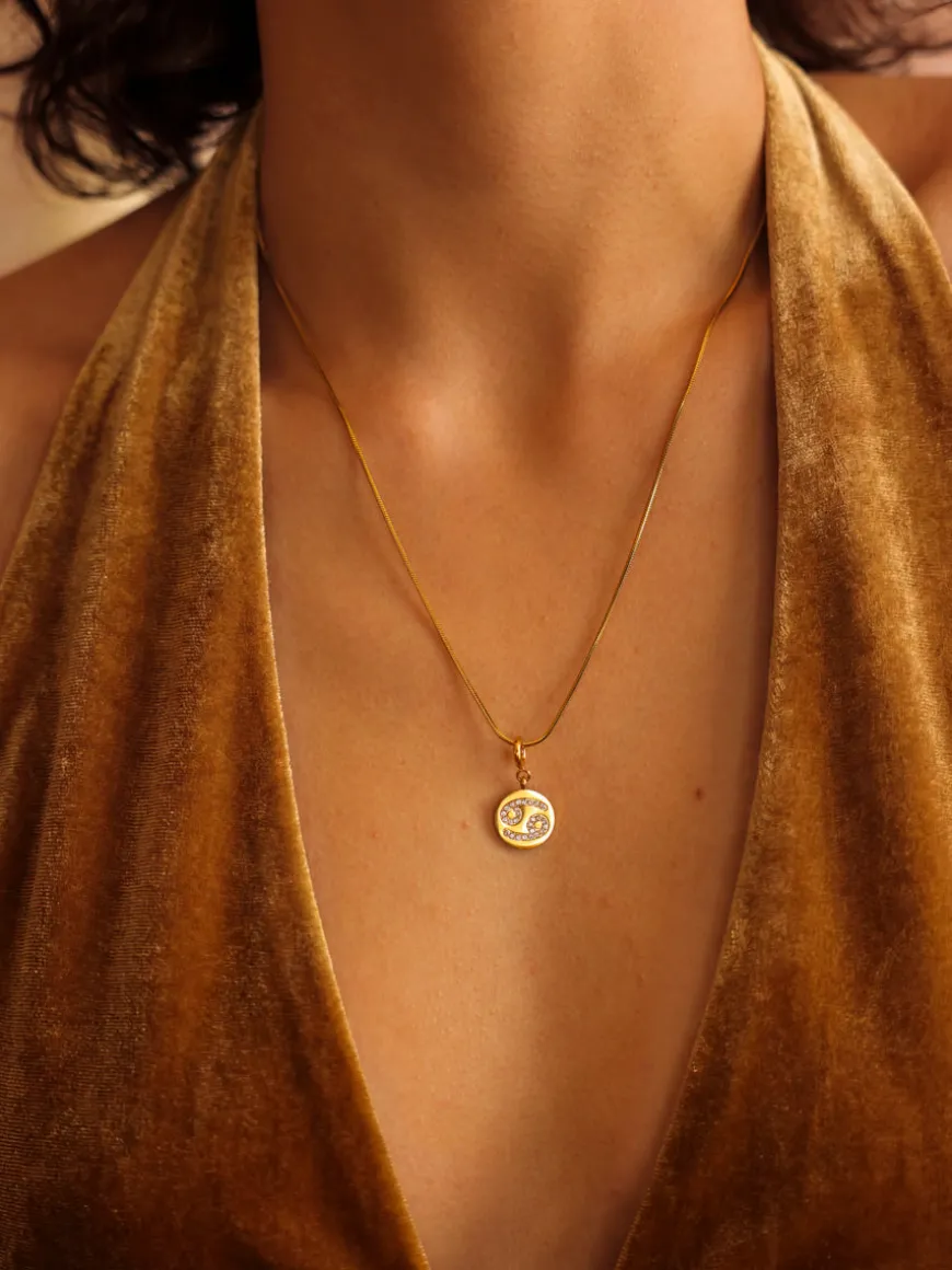 Twinkling Zodiac Ketten-Charm - Cancer