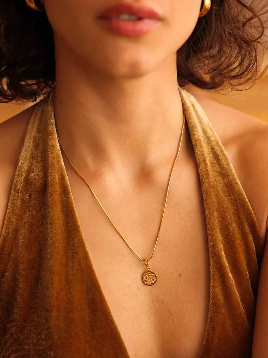 Twinkling Zodiac Ketten-Charm - Cancer