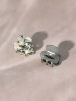 Vibrant Set Mini-Haarklammer Grey-green