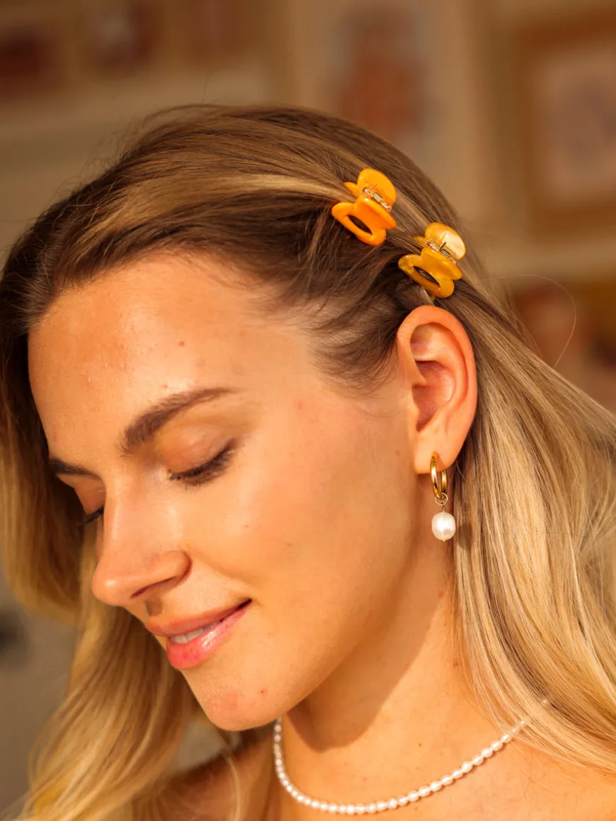 Vibrant Set Mini-Haarklammer Orange