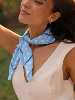 Vintage Dot Blue Tuch