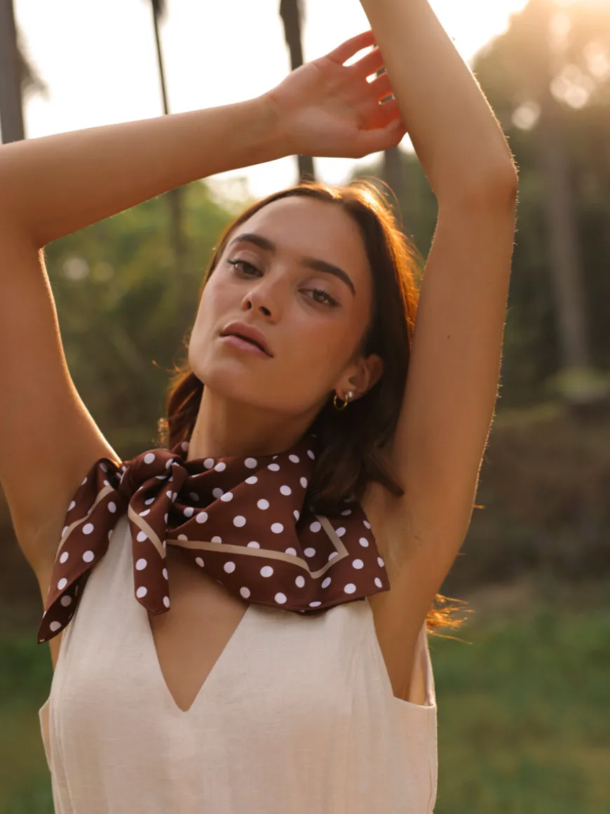Vintage Dot Brown Tuch
