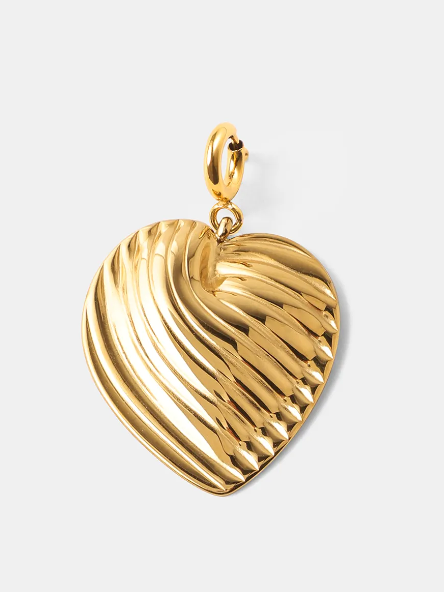 Wave Heart Ketten-Charm