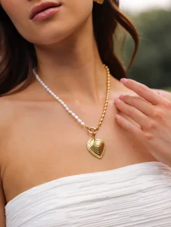 Wave Heart Ketten-Charm