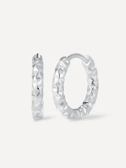 Wave Textured Hoop Ohrringe