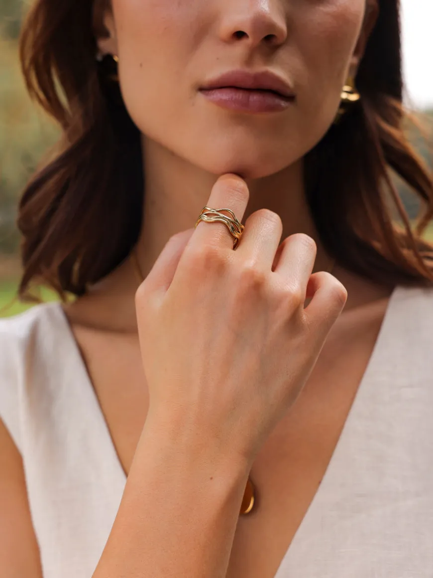 Whispering Wave Ring