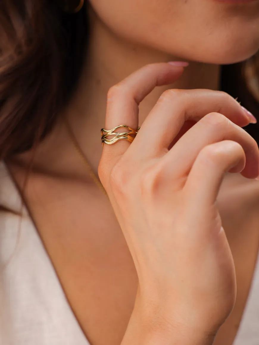 Whispering Wave Ring