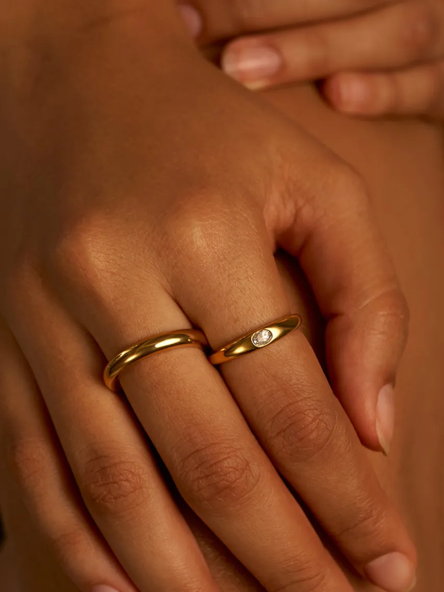 White Dome Ring