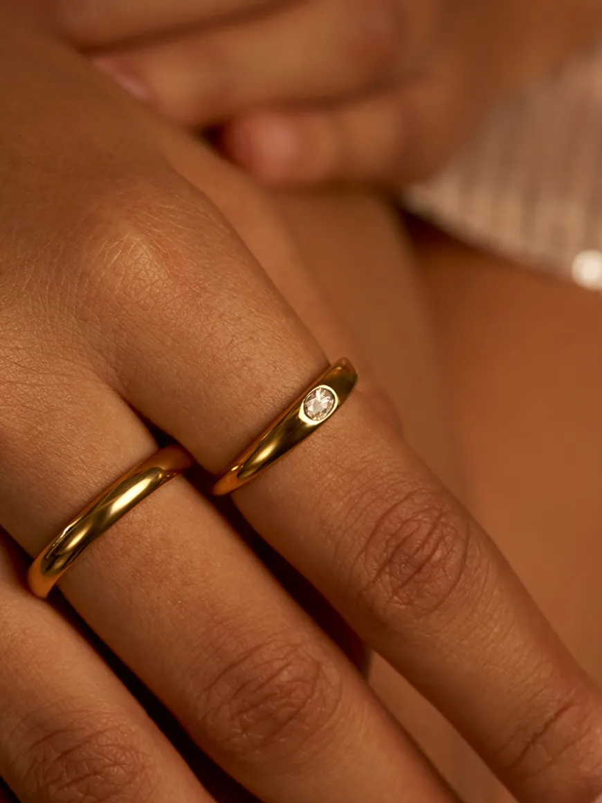 White Dome Ring